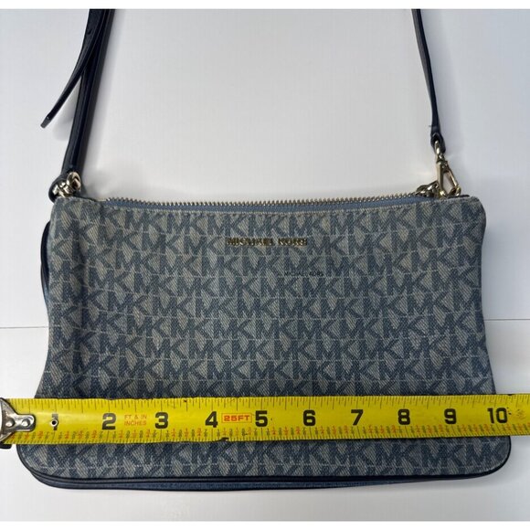 Michael Kors Denim & Canvas Convertible Crossbody Bag - Picture 13 of 14